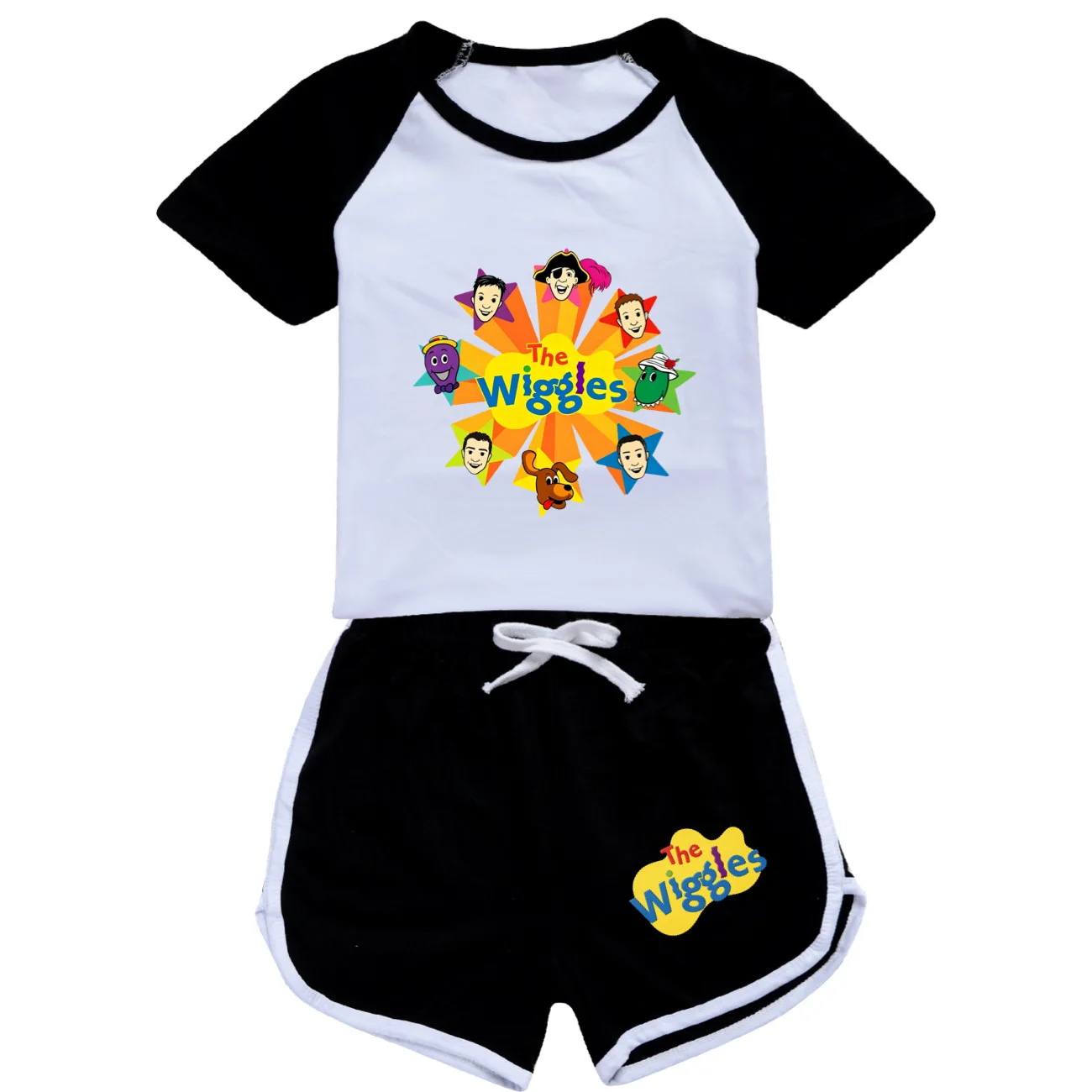 The Wiggles T-Shirt, Sommermode, Kinder-T-Shirt + Sportshorts, 2-teiliges Set, Kinderkleidung, Mädchen- und Jungen-Outfits für Kinder – Detail 3