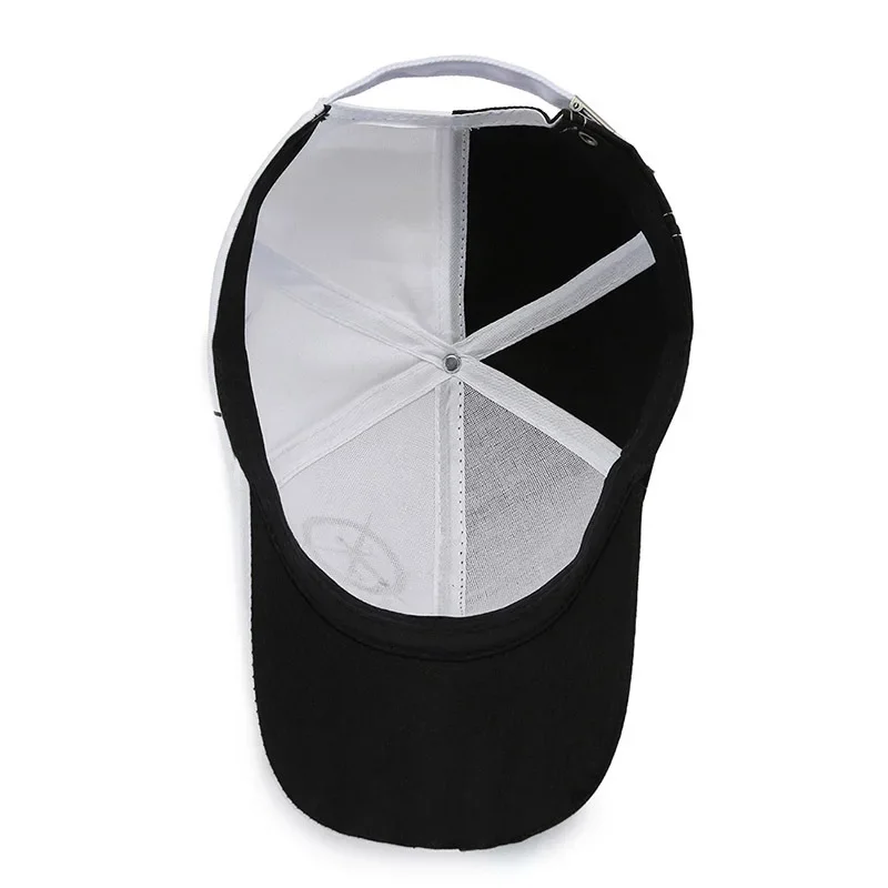 Casquette de baseball brodée unisexe, chapeau réglable, accessoires de sport de plein air, chapeau Cosplay, noir et blanc, projet Sekai, Azusawa, Kohane