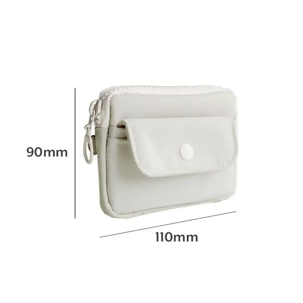 Nova cor sólida bolsa de moedas zíper resistente ao desgaste saco de dinheiro grande capacidade pequena carteira masculino feminino