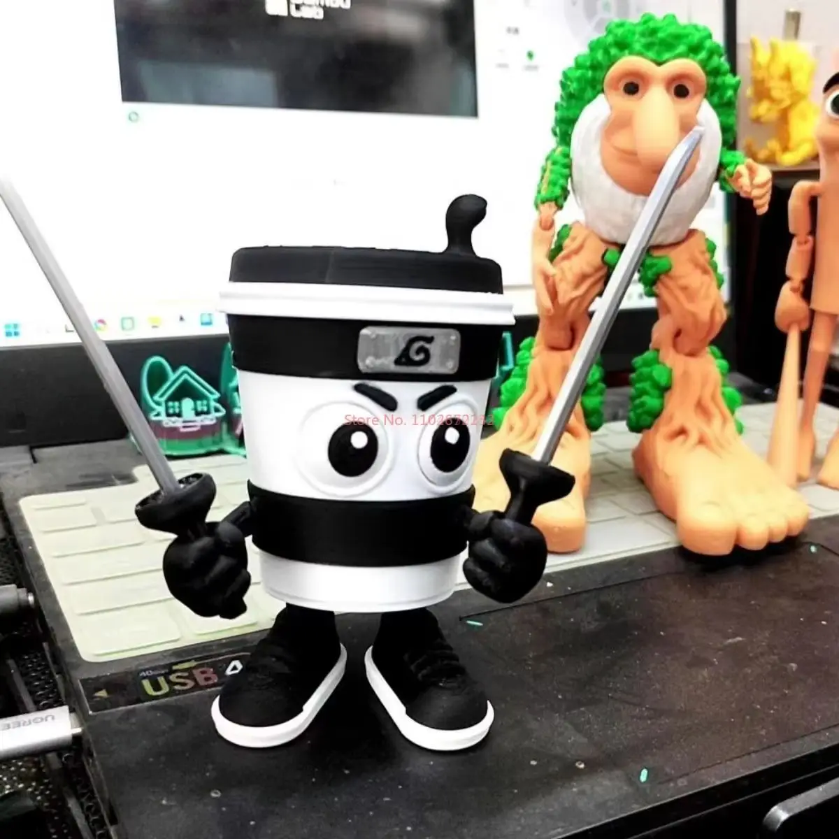 حار كابتشينو قاتل عمل الشكل تونغ تونغ ساهور الإيطالية Brainrot الكرتون حلية تحصيل لعبة للزينة