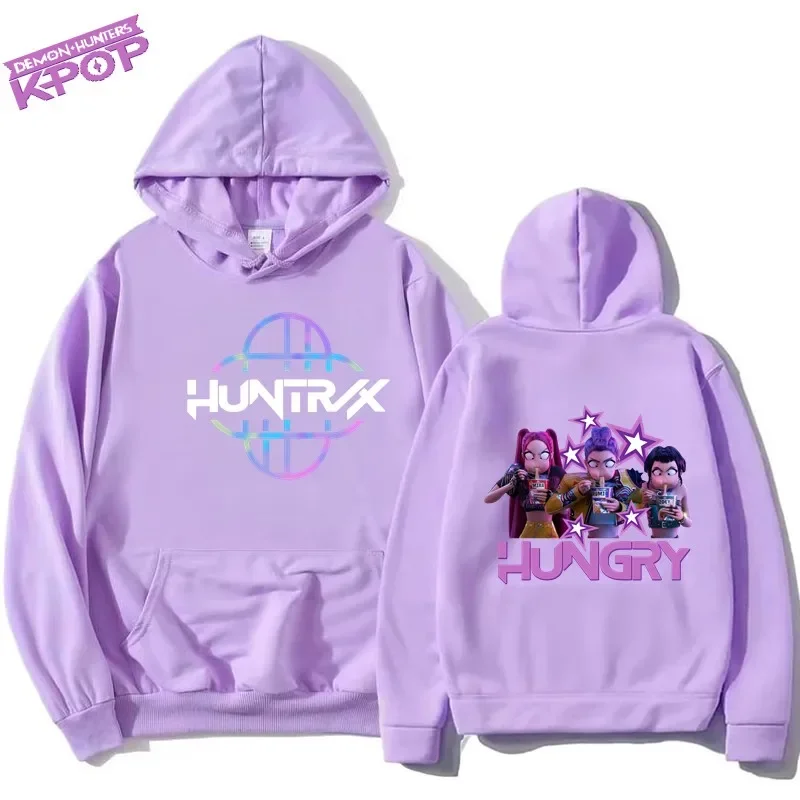 

Kpop Demon Hunters толстовка для женщин и мужчин хип-хоп аниме мультфильм осень зима теплая спортивная одежда