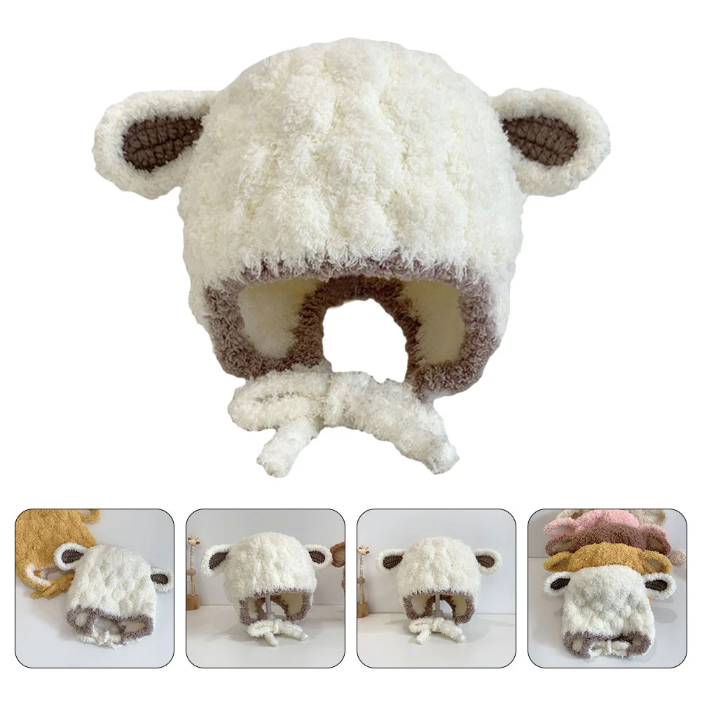 with Ears Plush Hat Baby Clothes Bonnets for Kids Lamb Costume Adorable Winter Caps