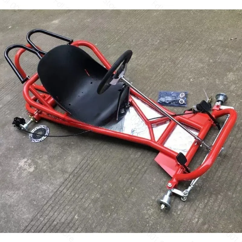 for DIY Four-wheel Motorcycle Drift Kart Accessories Full Set of Frame Body Front Steering Rear Axle Rear Axle 5-inch Tires