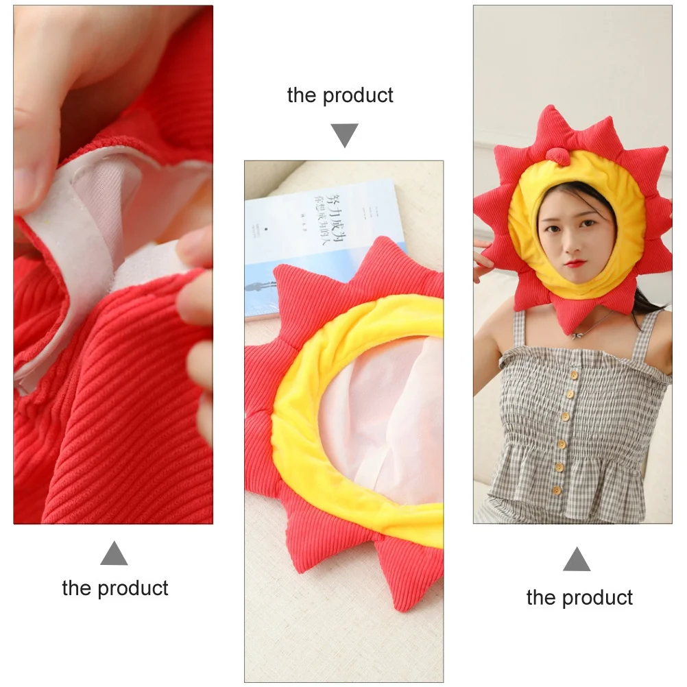 1 قطعة قبعة عباد الشمس تصميم أنيق على شكل رأس الأسد زي إبداعي دعامة لحفلة الهالوين ملحقات صور قبعة كرتونية عباد الشمس