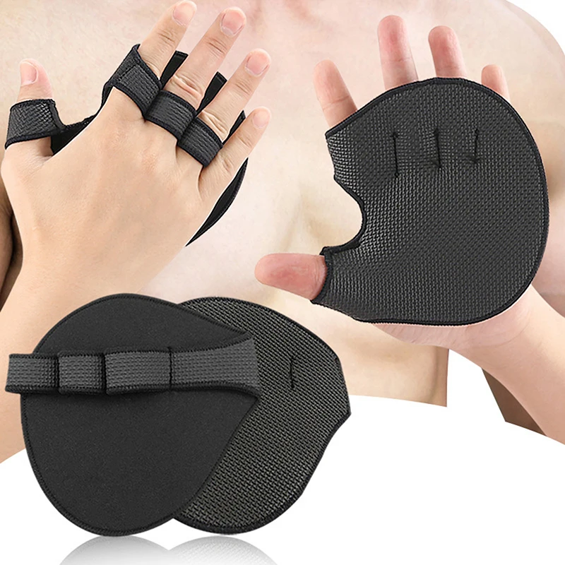 1pair Neoprene Grip Pads Lifting Grips Gym Workout Gloves Weightlifting Calisthenics Powerlifting Fitness Sports Hand Protector