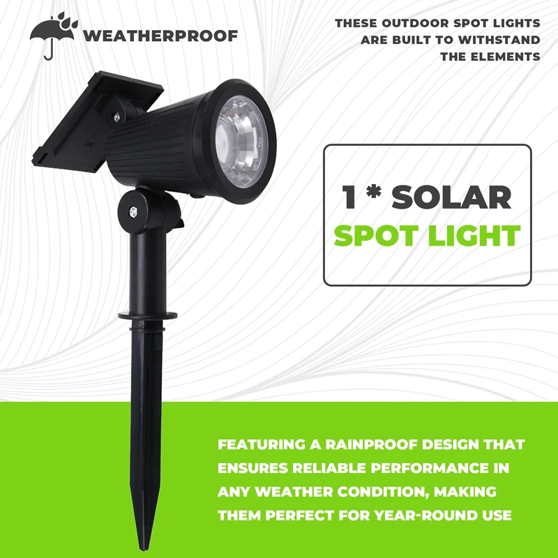 Солнечные прожекторы, уличные водонепроницаемые фонари, уличные точечные светильники для дворовых фонарей, садовые непромокаемые декоративные светильники