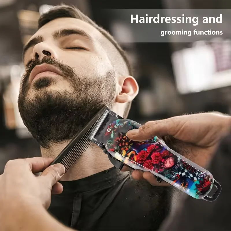 WAIKIL-مقص شعر احترافي للرجال ، أسلوب جرافيتي ، ماكينة تشذيب لاسلكية وقابلة لإعادة الشحن ، تدوم طويلاً ، موضة