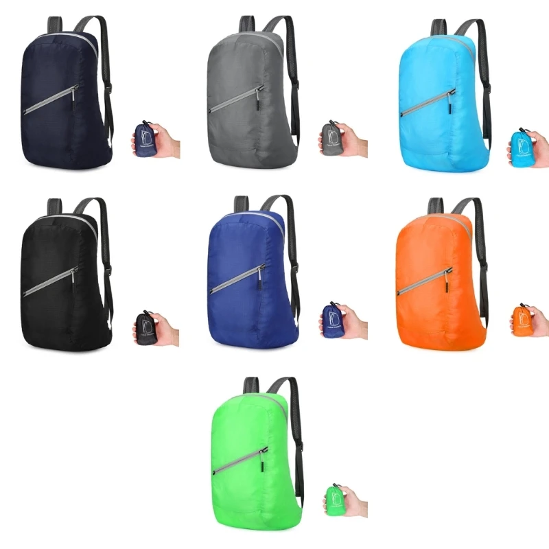 E74b mochila leve dobrada ar livre bolsa viagem para homens mulheres mochilas capacidade