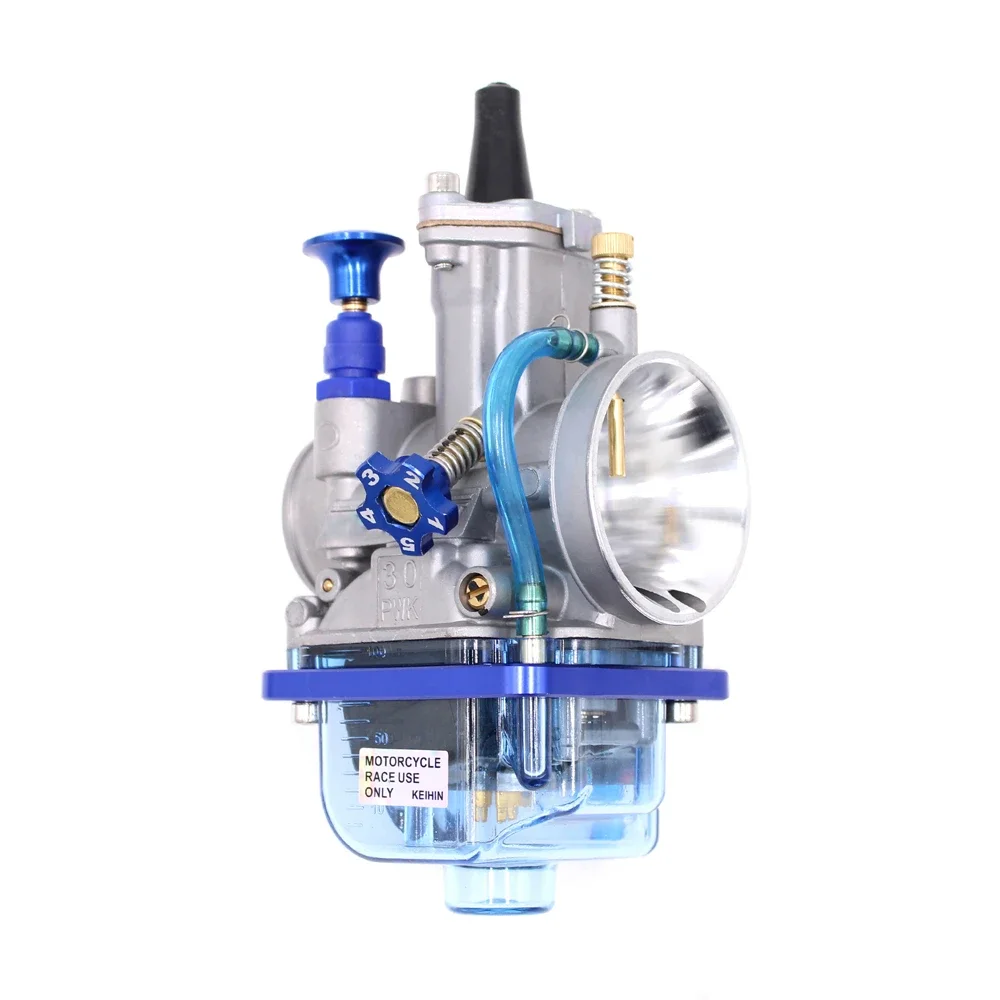 

Motorcycle Carburetor For Keihin Koso OKO Power Jet PWK 24mm 26mm 28mm 30mm 32mm 34mm 2T 4T blue Float bowl