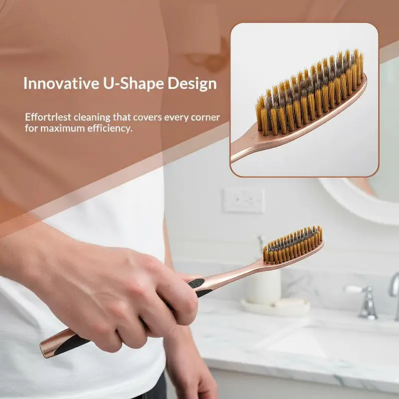 Large Head Soft Bristled Toothbrush Non-Slip Extended Design 1/5 Pack Optional Deep Clean for Adult Daily Oral Hygiene