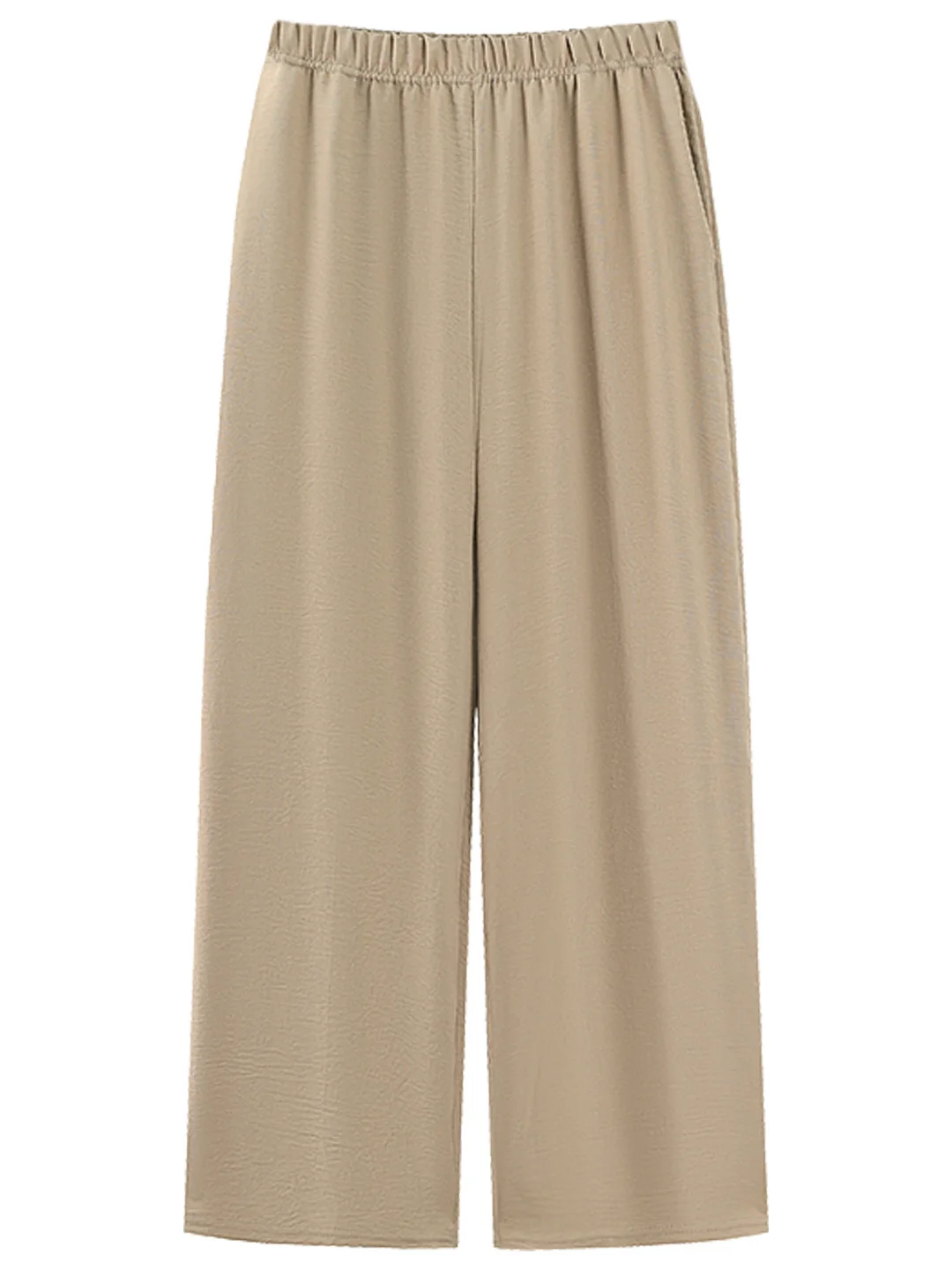 กางเกงลำลองเอวสูงทรงหลวมสำหรับฤดูร้อน กางเกงขายาวทรงตรงไซส์ใหญ่ กางเกงขากว้างใส่สบายสำหรับผู้หญิงไซส์ใหญ่