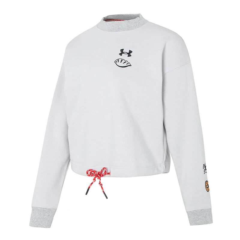 

Underarmour)/Ua Women's Fitness Training Sweatshirt Heavyweight Terry Crew Lny Hooded Casual Long-Sleeved Pullover Top 1374532-592