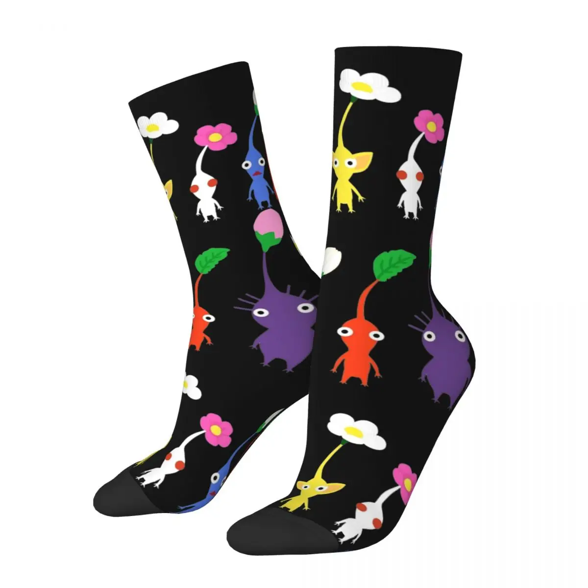 

Cool Cute Pikmin Soccer Socks Polyester Crew Socks for Unisex Sweat Absorbing