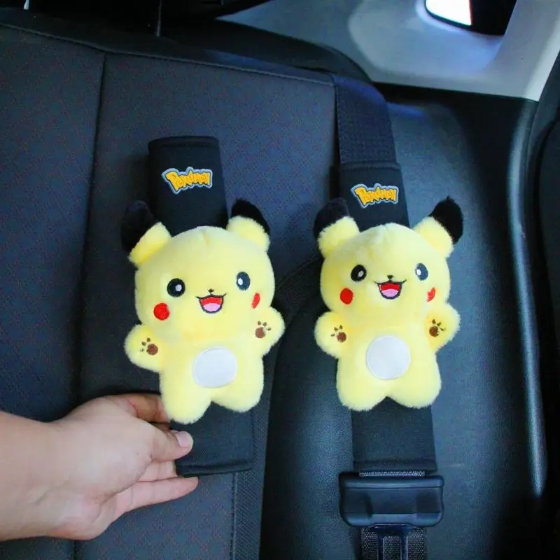 أنيمي بوكيمون بيكاتشو منصات الكتف حزام أمان السيارة الديكور لطيف حزام الكتف الإبداع الملحقات هدايا العيد #1