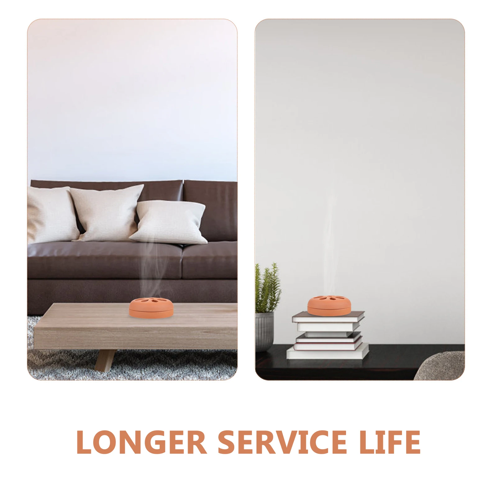 

2Pcs Terracotta Incense Burner Holder Portable Stand for Home Patio Poolside Camping Decorative Fragrance Coil