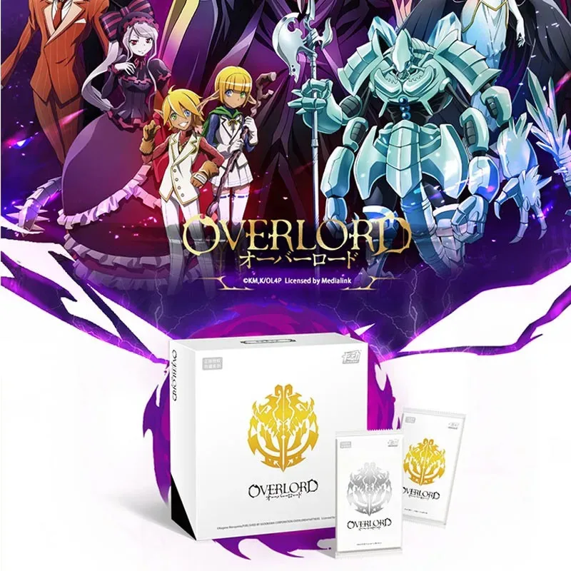 Original Overlord Collection Card Box Anime Characters Limited Edition Metal Hollow Out Cards TCG Game Toy Boy Hobby Gift