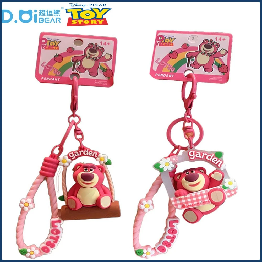 

Genuine Lotso Garden Series Keychains Cartoon Q-version Backpack Creative Keyrings Pendant Decorative Accessories Holiday Gifts