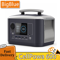 Bigblue CellPowa 600 Portable Power Station, 537Wh 600W Outdoor Generator, LiFePO4 3500+ Cycle, 0-80% in 1.6Hrs, 2*AC, 2*DC