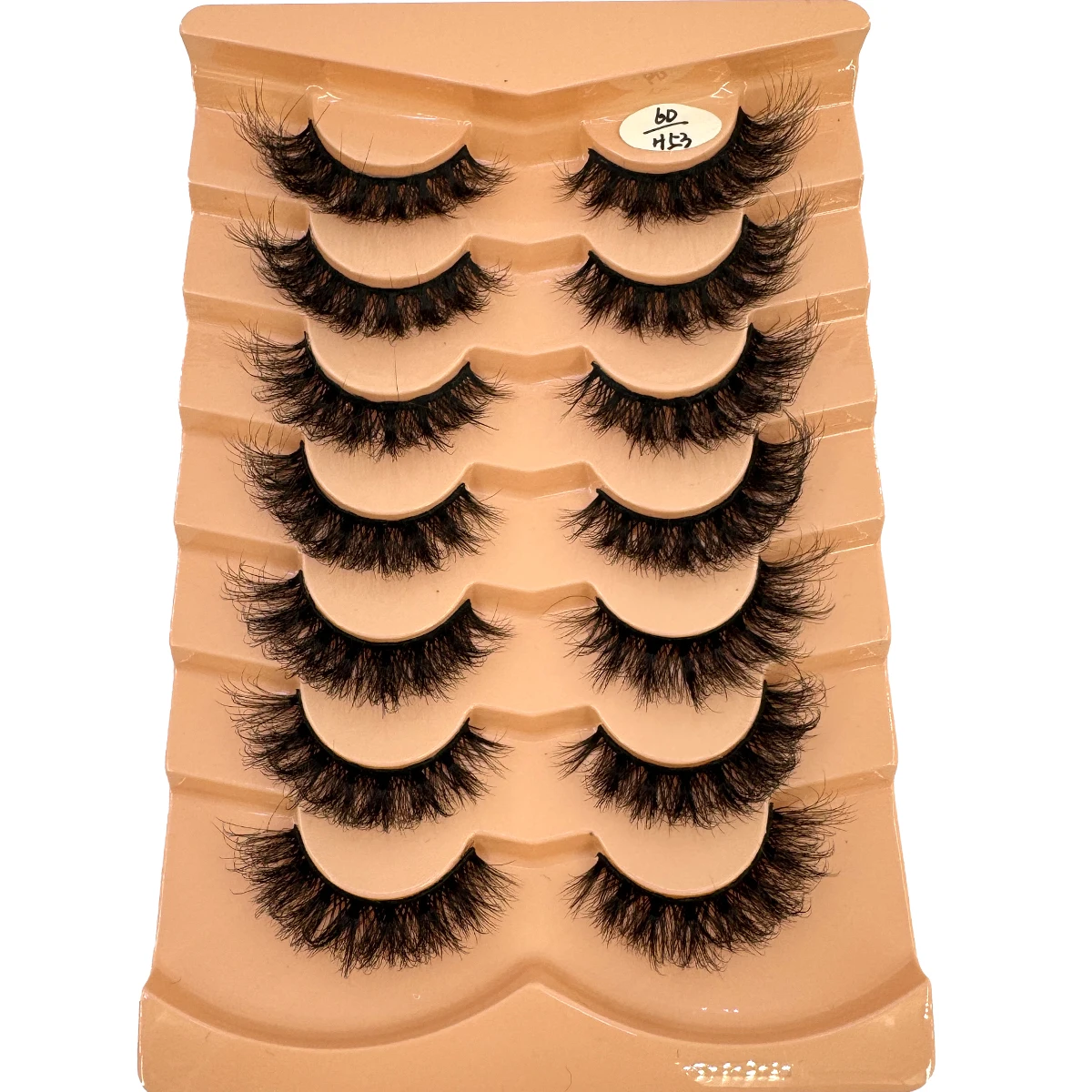 NOWE 7 par klasycznych rzęs objętościowych 3D Cat Eye Faux Mink Lash Natural Wispy Russian Strip Lashes Makeup Dramatyczne sztuczne rzęsy