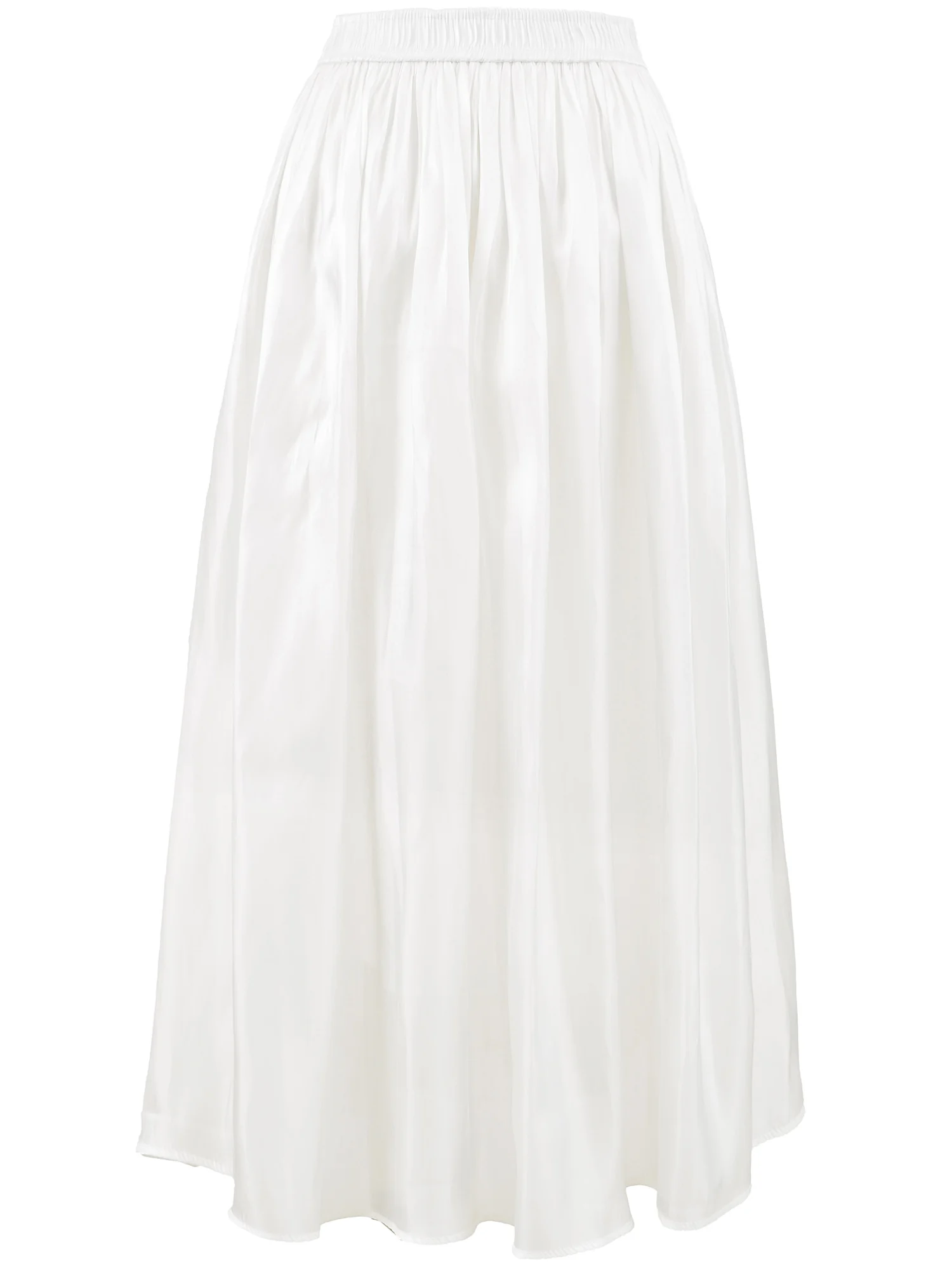 Ele falda de satén de cintura alta sensación fluida Midi A-Line Dr falda grande adelgazante mujeres francés Sle uso diario