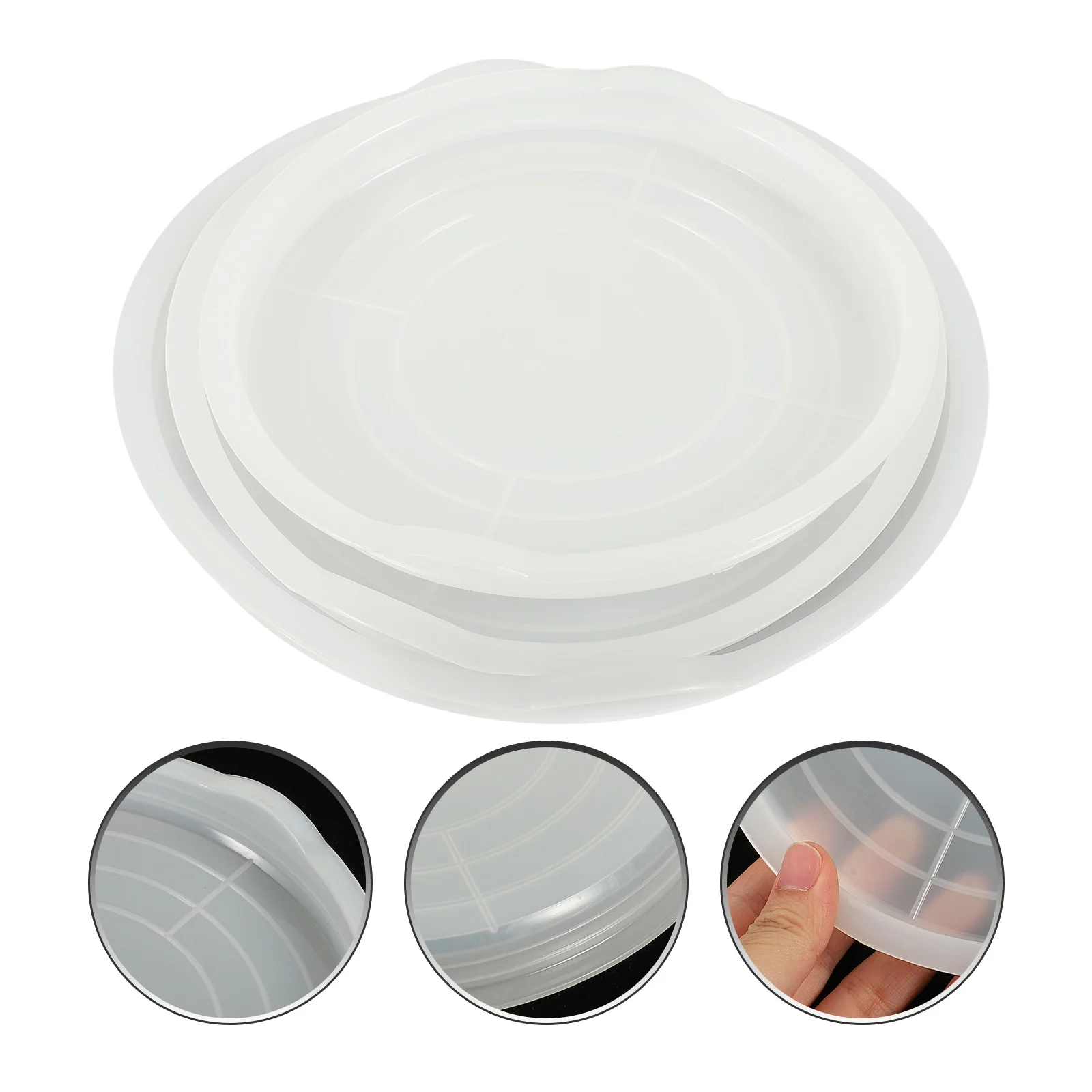 

3Pcs Anti Dust Cover for Mixing Bowl Plastic Lid Seal Freshness Keep Food Safe in Fridge Kitchen Storage Baking Cooking