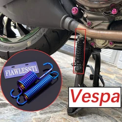 FLAWLESSTI Center Stand Spring Side Stand Spring Gr5 Titanium Spring For Vespa Sprint 150 Primavera 150 S 150 GTS 300 GTV 300