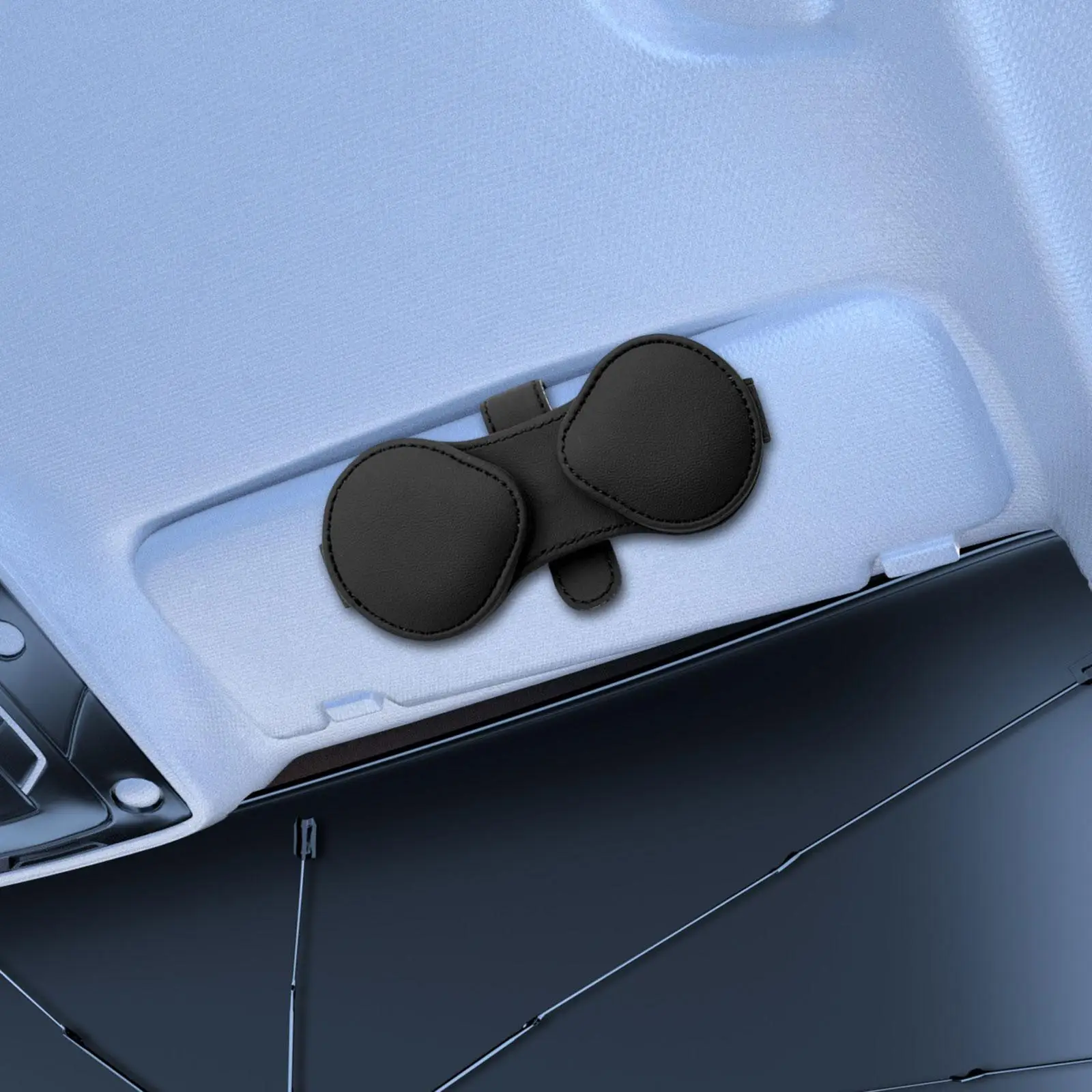 

Generic Car Sun Visor Sunglasses Holder Auto Accessories Portable PU Leather Sunglasses Clip for Suvs Trucks Vehicles Cars