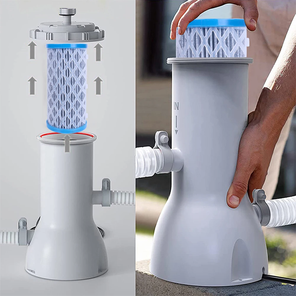 

Pool Filter Cartridge Type A/C 5-Pack Reusable Filters For Above Ground Swimming Pools Easy To Install