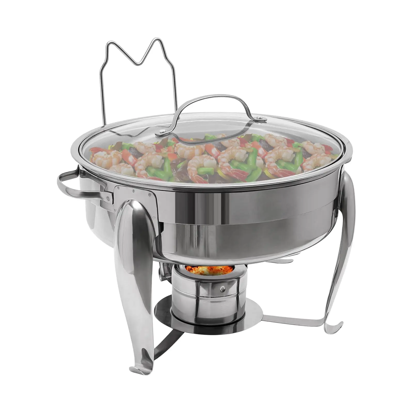 

Chafing Dish Buffet Set, 6.34Qt/4.23Qt Stainless Steel Chafing Dish for Catering Upgraded Chafers and Buffet Warmer Set with Fo