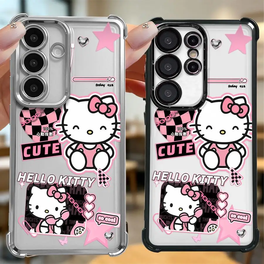 Sanrio Hello Kitty Case for Samsung Galaxy S26 Ultra Note 20 S23 Plus S25 Edge S22 S21 S24 S20 FE Soft Phone Cover
