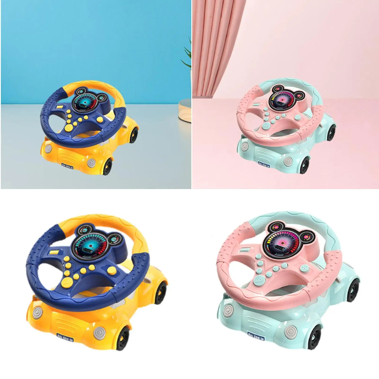 Steering Wheel Toy Simulation Car Steering Wheel Eletric Pretend Play Fun Learning Role Play Driver Fun Activity for Toddlers