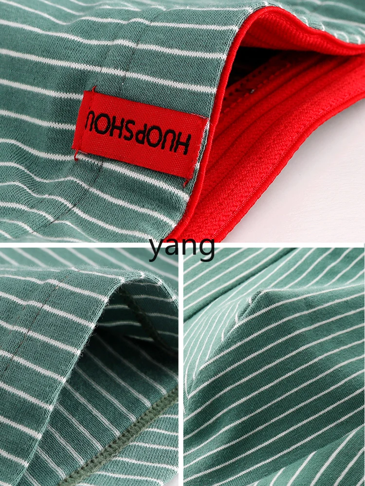 Yjq pure cotton men's underwear striped sports shorts flat-corner four-corner men's underwear