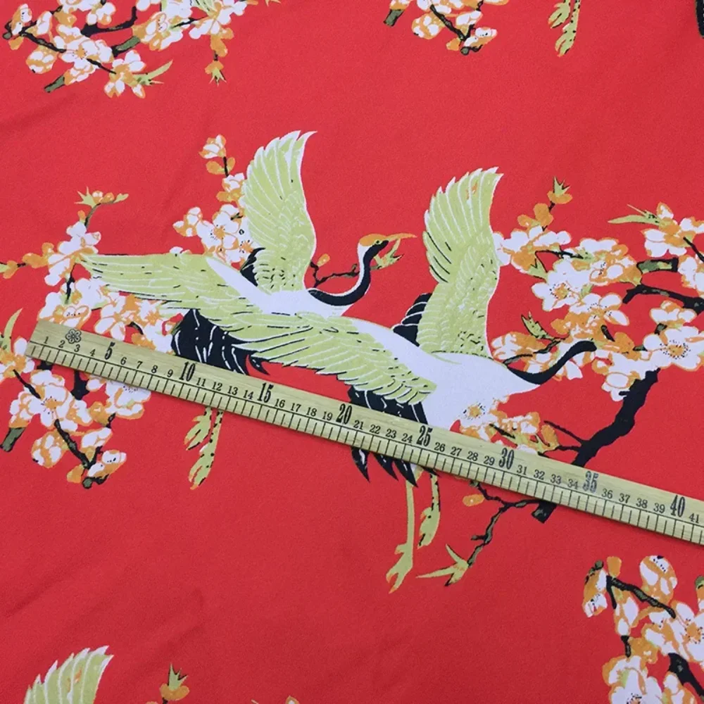 

Brocade Jacquard Fabric Spring Autumn Winter Crane Dress Cotton Jacket Clothing Fashion Design Sewing Wholesale Material Cloth