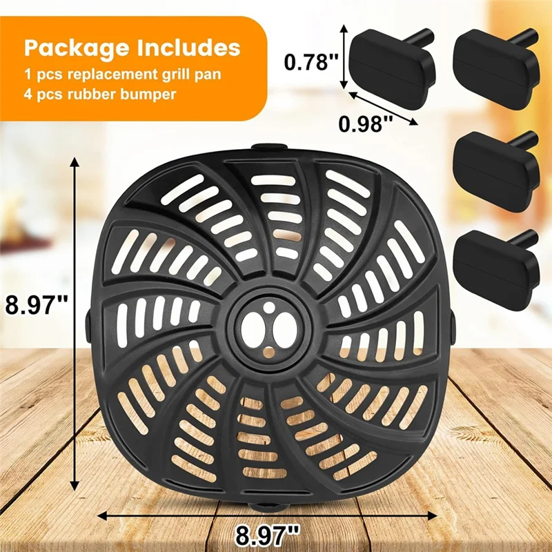 A98i-air fritadeira grill pan para gourmia gaf716 gaf798 7qt fritadeira de ar, antiaderente fritadeira de ar peças de reposição acessórios bandeja rack