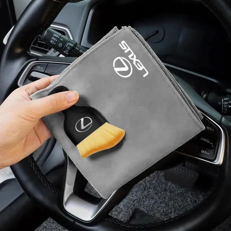Ferramentas de limpeza interior do carro toalhas de lavagem de microfibra escova de limpeza para lexus f esporte es rx nx ls ux lm lx gx lc rz is ct gs rc hs