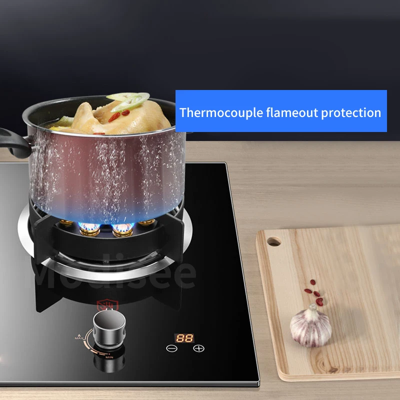 Gas Stove Single Stove Household Liquefied Gas Embedded  Gas Stove Natural Gas Fierce Fire Single Stove Stoves Table Kitchen Hob