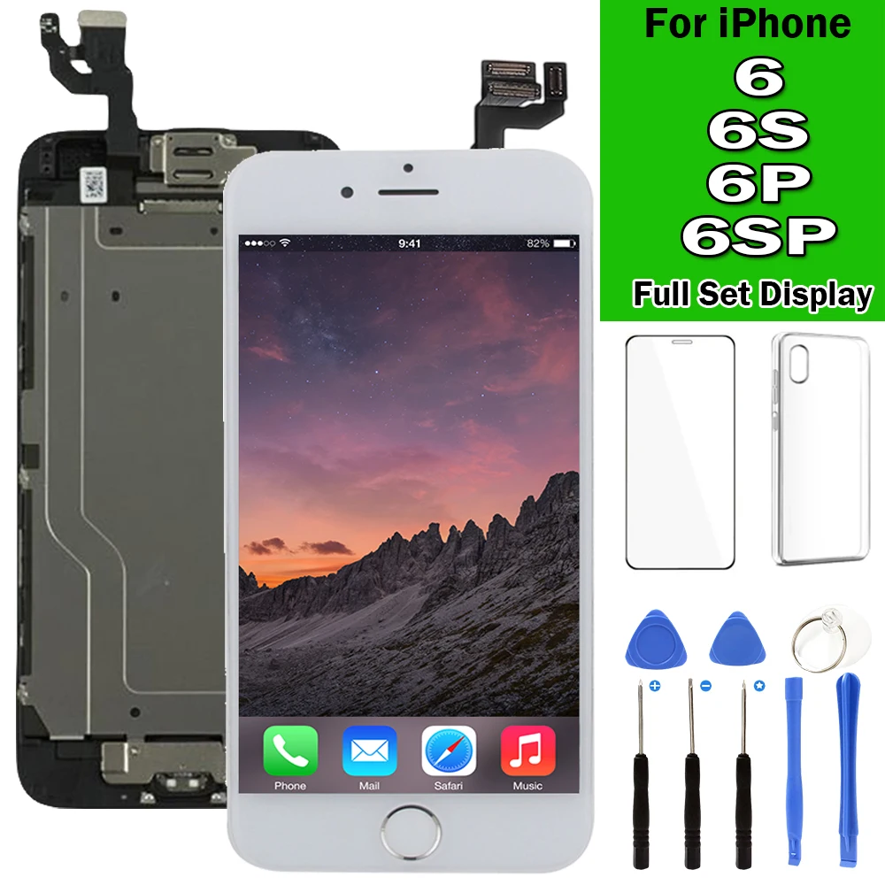 Complete LCD For iPhone 6 6S Plus 6P 6SP Display Full Set Replacement Screen Touch Digitizer Assembly+Front Camera+Home Button