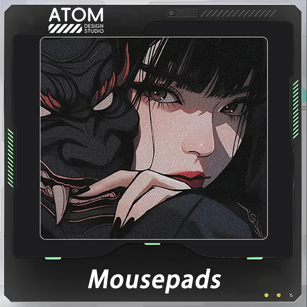 ATOM Mousepads 450x400mm Non-Slip Resin E-sports Mousepad Waterproof Abrasive Polishing FPS Valorant PC Gamer Accessories Gift