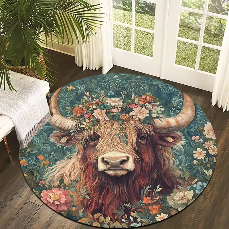 Karpet Bulat Motif Bunga Ayam  - Wholesale Commercial Printing ulasan dan harga
