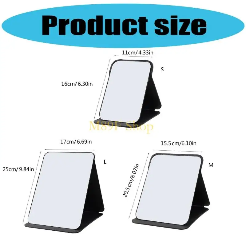 M89F Gương đứng gương trang điểm Gương mỹ phẩm Gương có thể gập lại cho ký túc xá