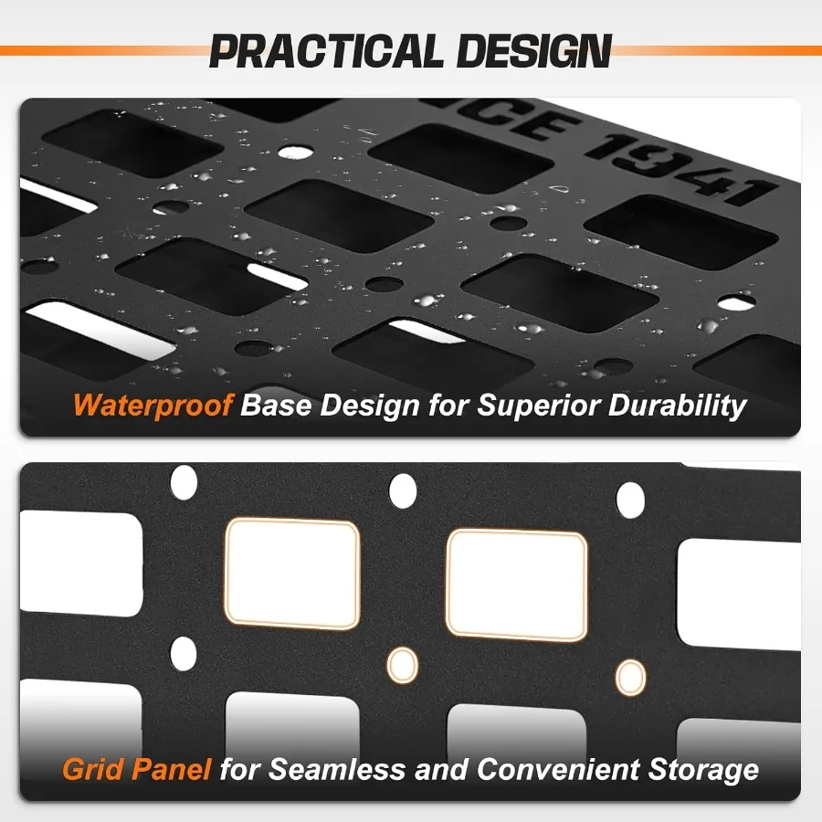 Rear Door Foldable Storage Cargo Rack Tailgate Table Compatible with 20182024 Jeep Wrangler JL JLU 24 Door HeavyDuty SingleLaye