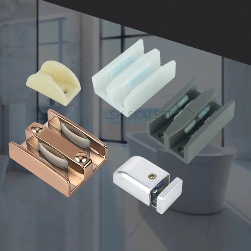 1pc/3pcs Shower Room Accessories Bathroom Sliding Door Limiter Glass Door Stop Swing Glass Clamp Positioner Door Hardware