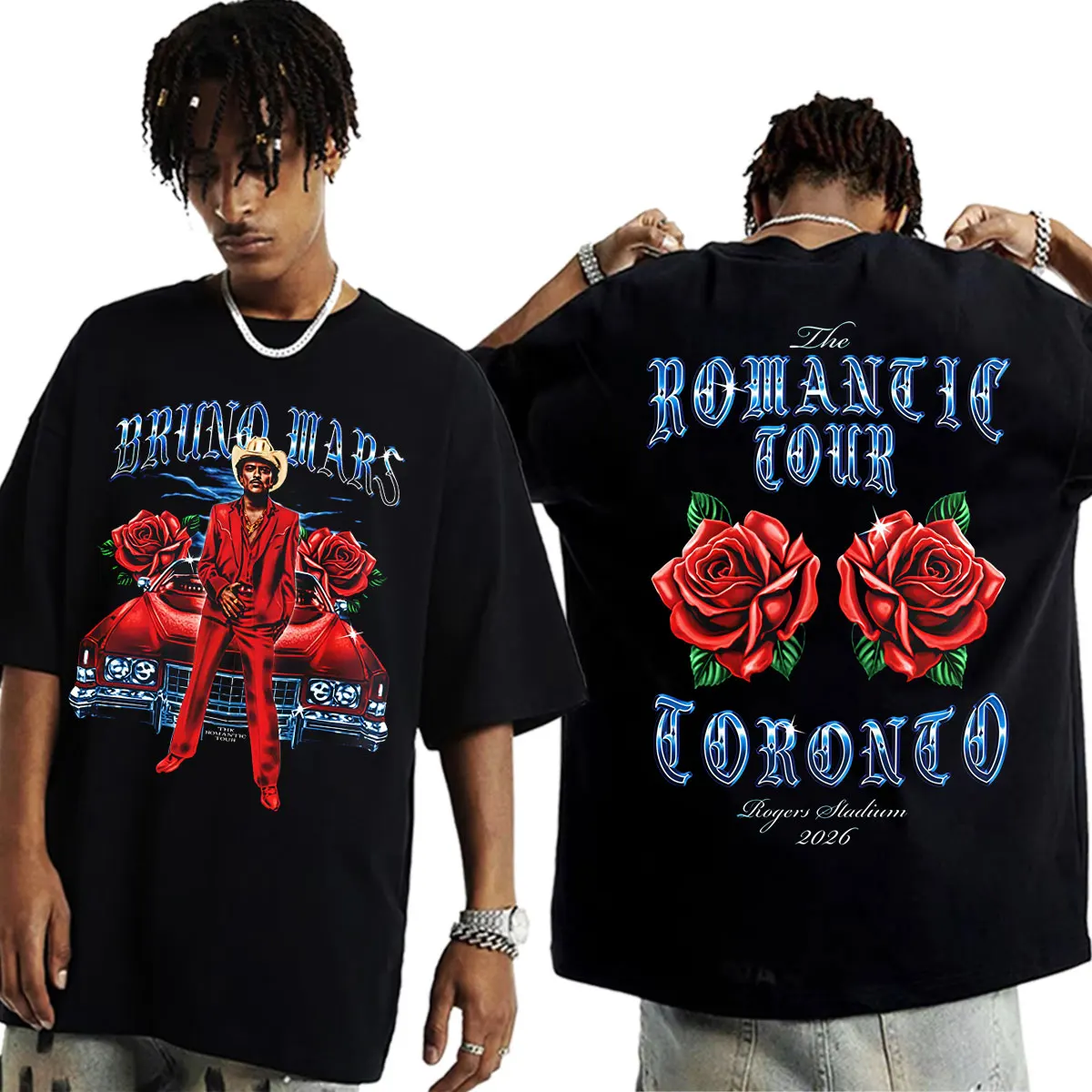 Bruno Mars The Romantic Tour 2026 Toronto Canada T-shirt Men Women Fashion Hip Hop Punk T Shirts Cotton Casual Oversized T Shirt