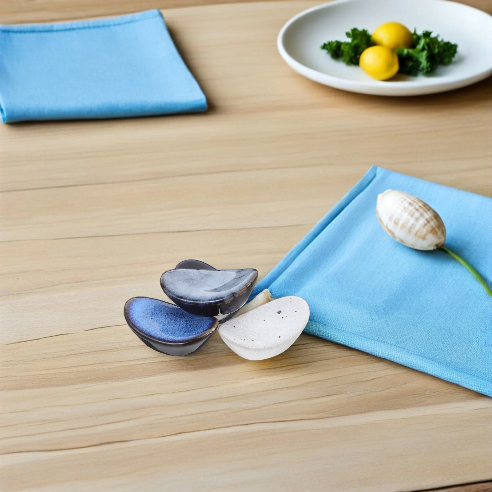 

4Pcs Ceramic Chopstick Holder Japanese Style Ingot Shape Spoon Fork Rest Tableware Stand for Home Restaurant Use Porcelain