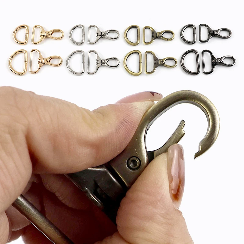 

2-5Sets Meetee 15-32mm Metal O Ring Spring Buckle Rotating Lobster Buckles Webbing Adjust Hook Swivel Snap Hooks DIY Accessories