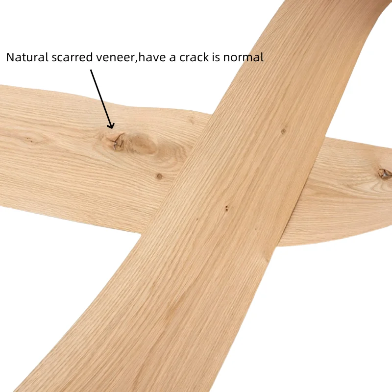 0.5mm Oak Wood Veneer with Natural Knots for Furniture DIY Wall Accent Cabinet Upgrade Table Cover Panels Veneer L:250X16/28cm