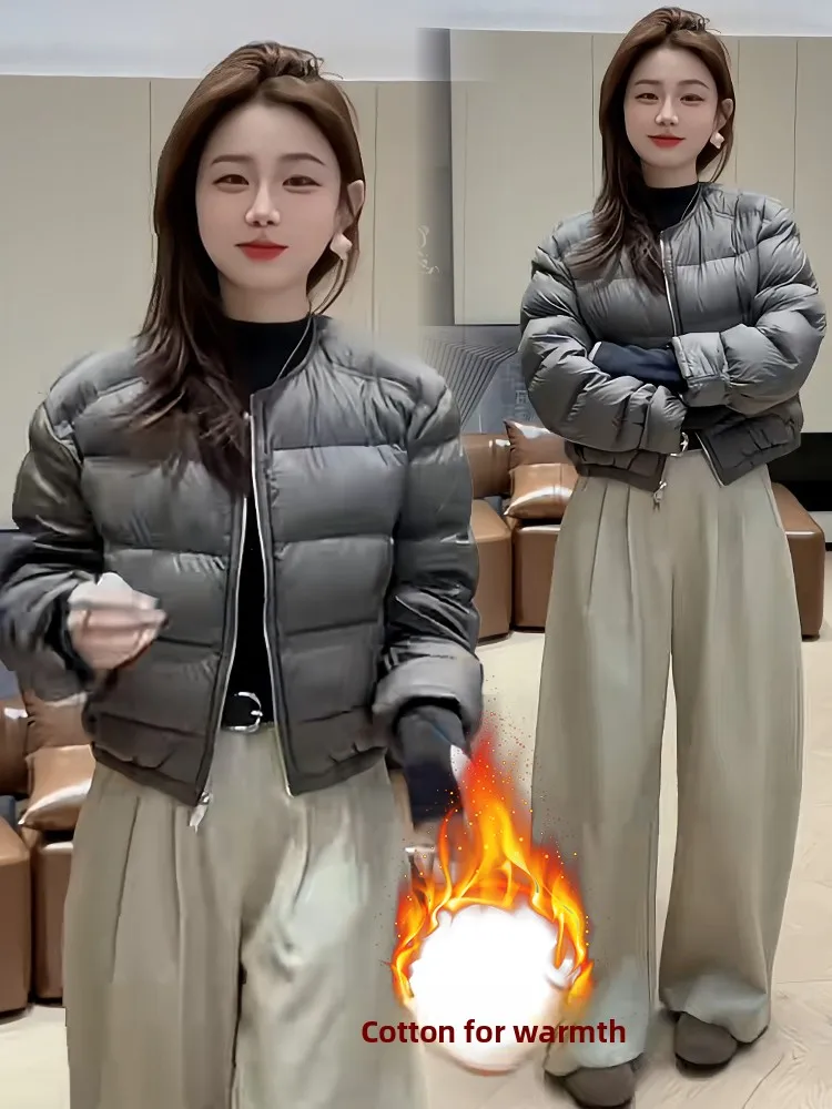 ファッショナブルなロング丈の裏地付きジャケット レディース 冬 2025 新作 韓国風 スタイリッシュ 通勤 ゆったり アウター 暖かい 快適