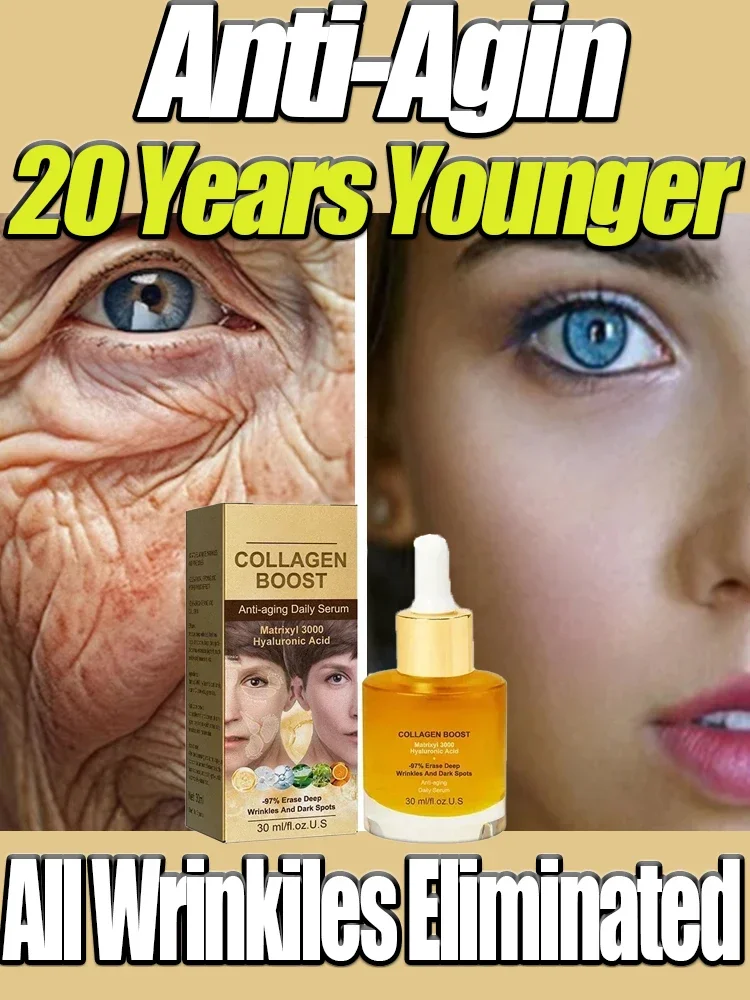 

Collagen Facial Anti Wrinkle Essence Moisturizing Anti-aging Lifting Firming Brighten Fine Lines Skin Deep Repair Face Serum