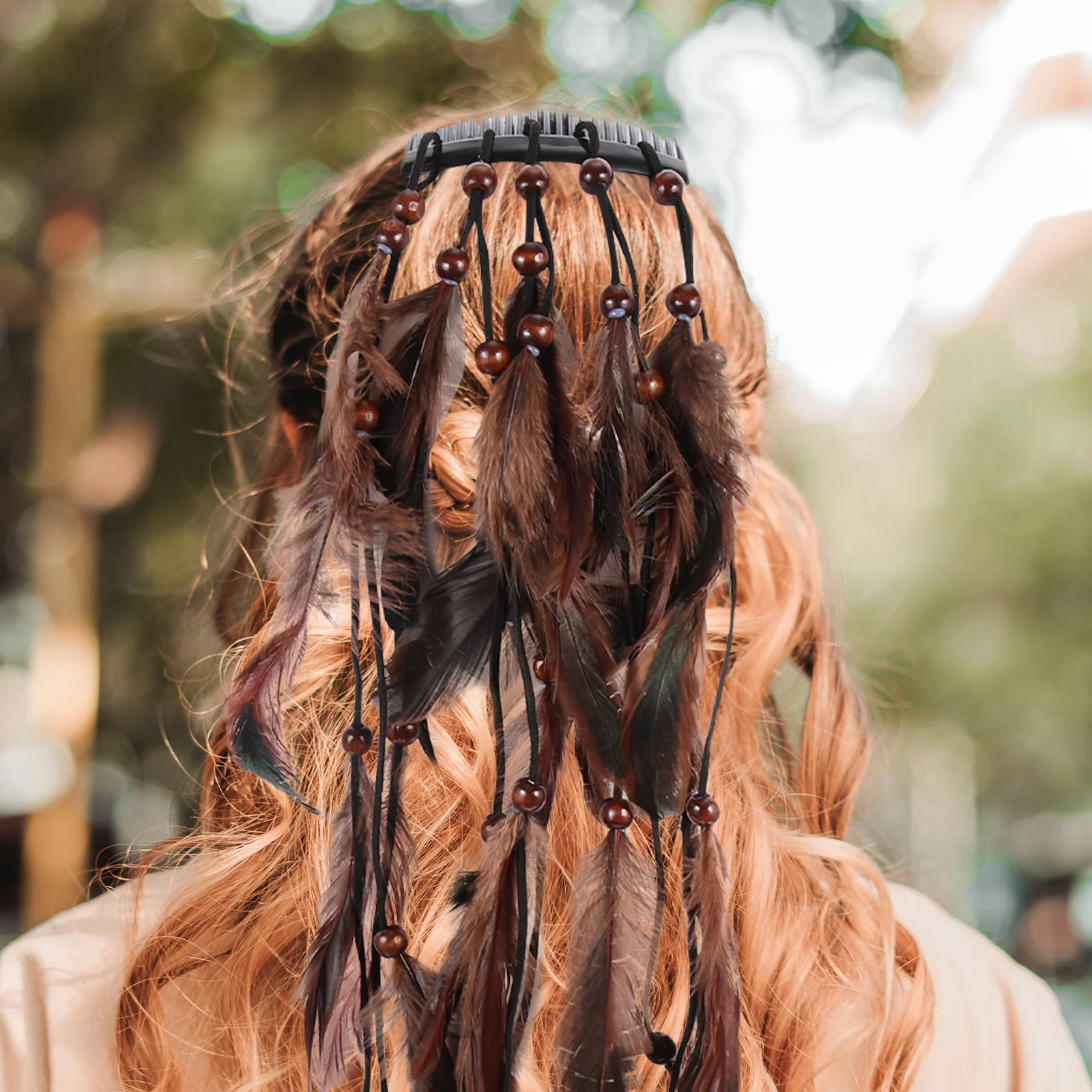 

Plume Headband Bohemian Headdress Stylish Tassel Hair Accessory For Women Festival Party Costume Tribal Wear Vintage