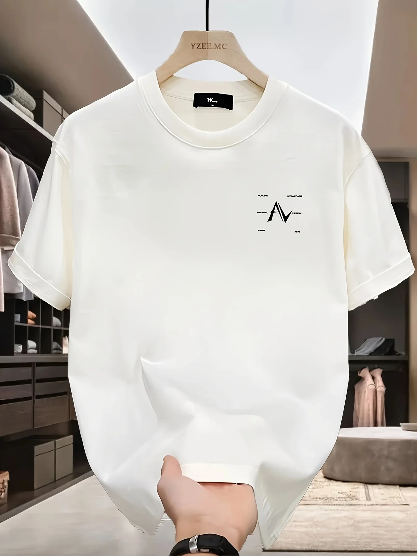 

100 Cotton Men's Cotton T Shirt 100 Cotton Casual Loose Fit Round Neck Short Sleeves